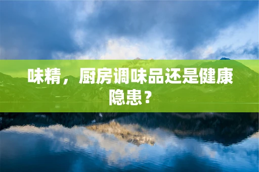 味精，厨房调味品还是健康隐患？