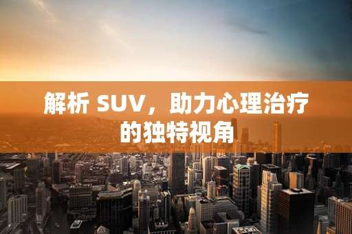 解析 SUV，助力心理治疗的独特视角